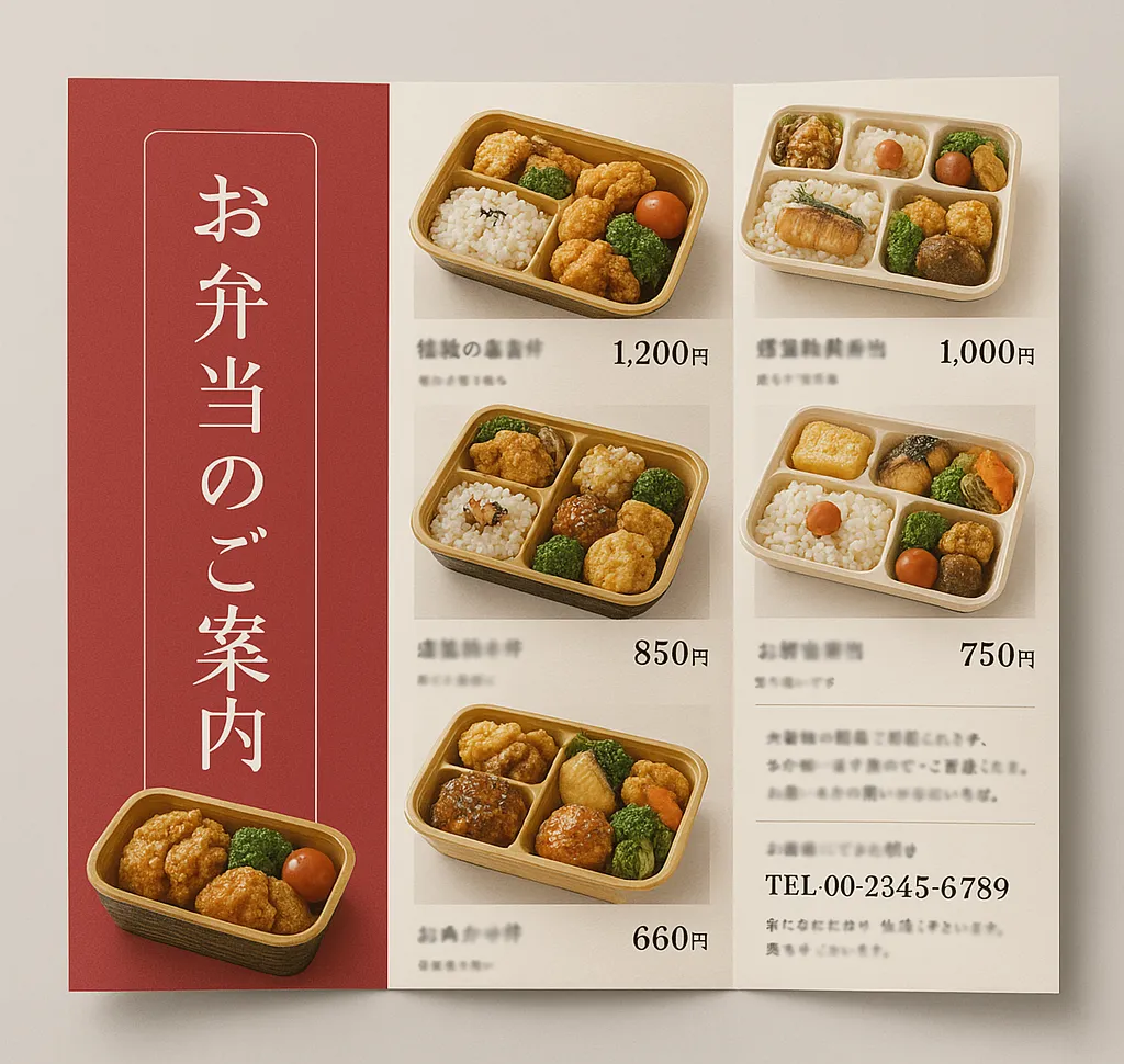 三つ折りパンフレット